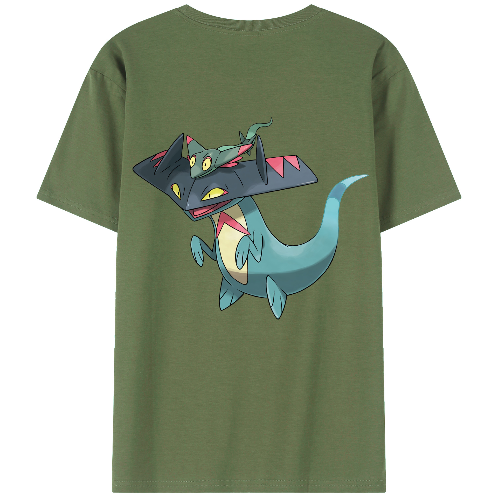 （画像用） ポケットモンスター Pokémon 綿100％ メンズ半袖Tシャツ（バックプリント） 通気性
